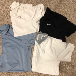 4, men’s golf shirts